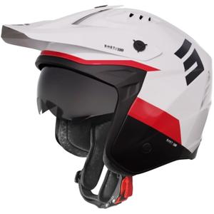Casco de moto Trucos de salto negro-rojo-blanco