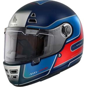 Casco integral de moto MT Jarama Baux D7 azul-rojo liquidación