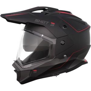 Casco Enduro Shot Trek Rally negro-rojo
