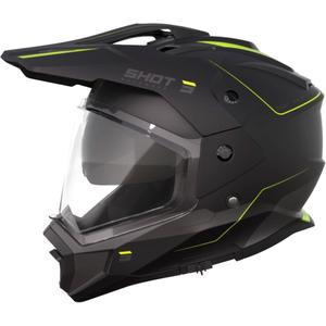 Casco Enduro Shot Trek Rally negro-amarillo fluo