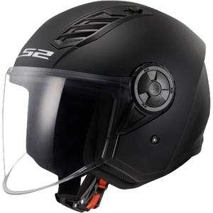 Casco de moto abierto LS2 OF616 Airflow II Solid Negro Mate