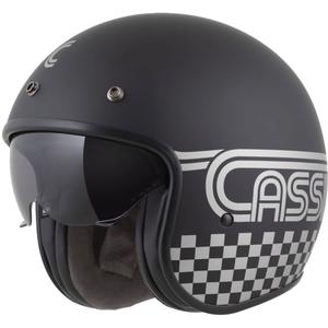 Casco de moto abierto Cassida Oxygen 2.0 Rondo en negro mate y plateado