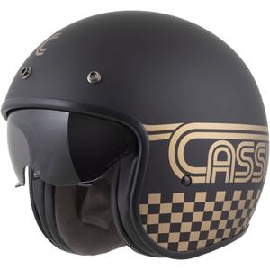 Casco de moto abierto Cassida Oxygen 2.0 Rondo en negro mate y dorado