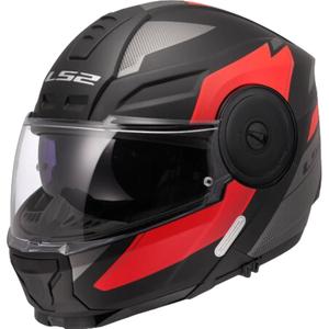 Casco de moto abatible LS2 FF902 Scope II Duria negro-rojo