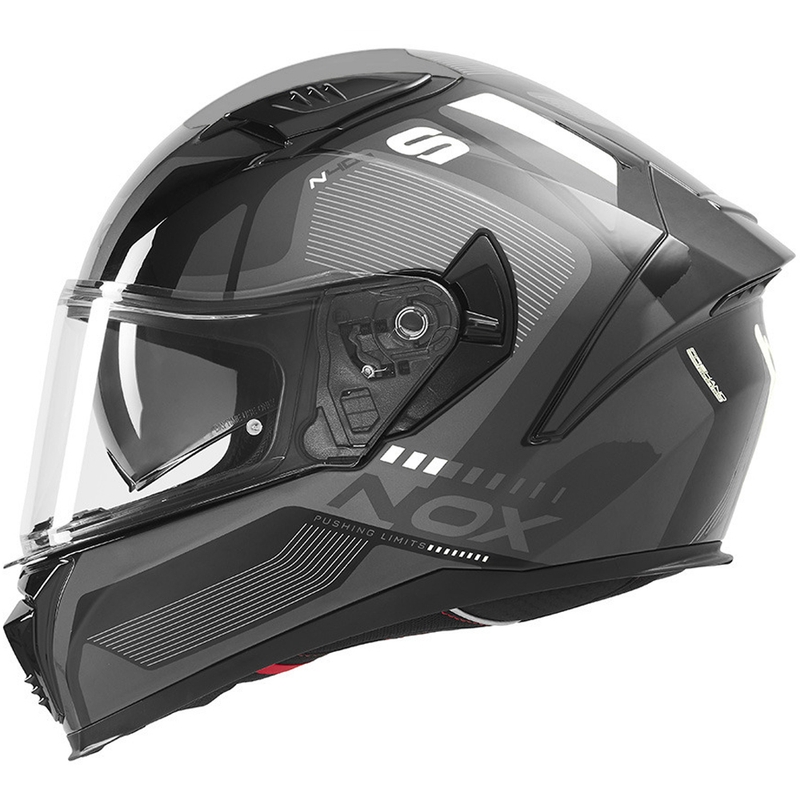 Casco integral de moto NOX N402 Mentor negro-blanco