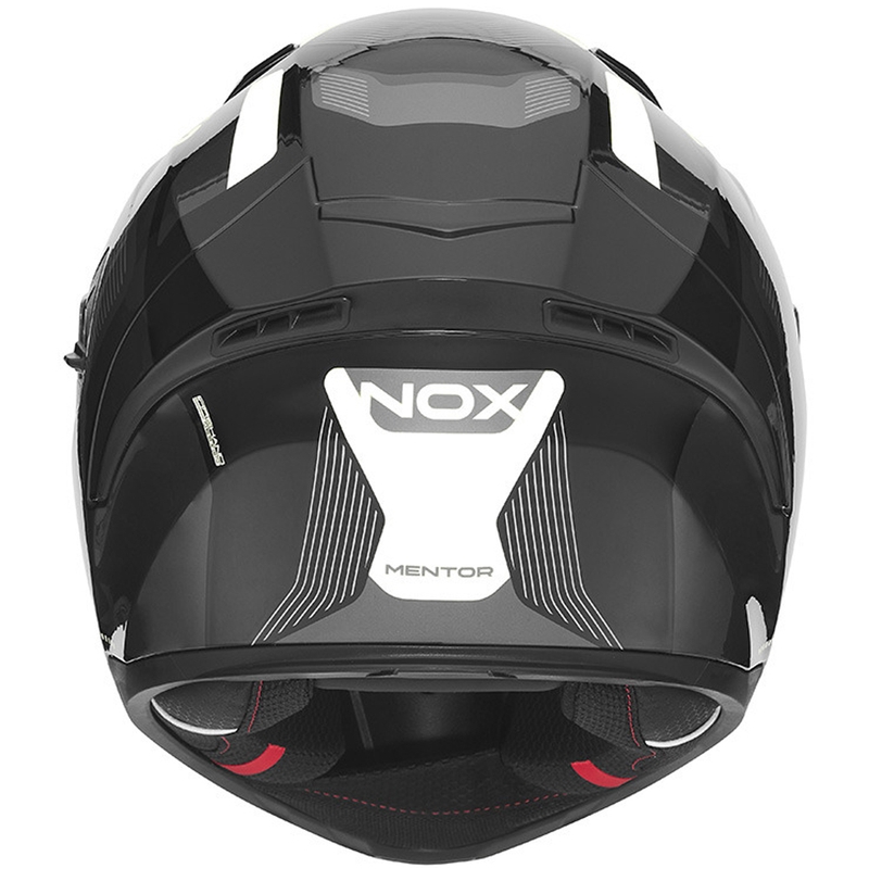 Casco integral de moto NOX N402 Mentor negro-blanco