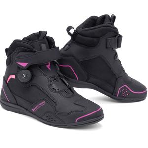 Botas de moto para mujer Rebelhorn Spark II en negro y rosa