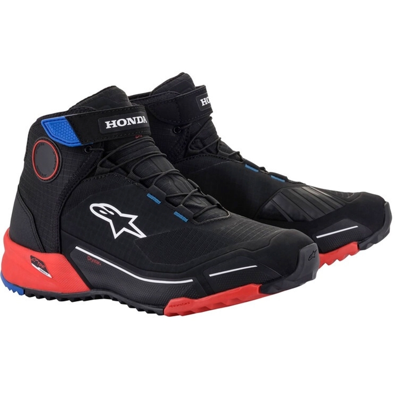 Botas de moto Alpinestars CR-X Drystar Honda Collection Negro-Rojo-Azul