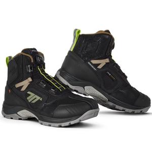 Botas de moto SEVENTY DEGREES SD-BA7 Stelvio Low negro-arena-amarillo fluo