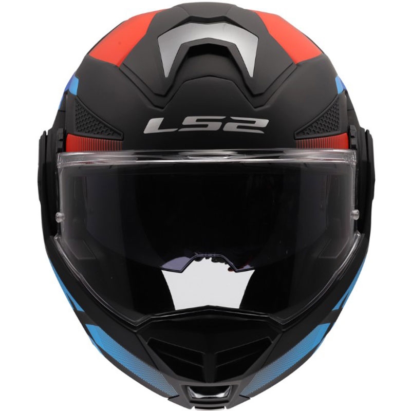 Casco de moto abatible LS2 FF901 Advant X Nova negro mate-rojo-azul
