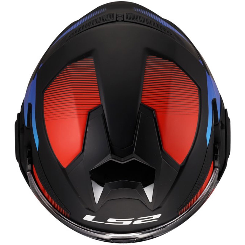 Casco de moto abatible LS2 FF901 Advant X Nova negro mate-rojo-azul