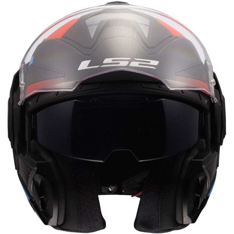Casco de moto abatible LS2 FF901 Advant X Nova negro mate-rojo-azul