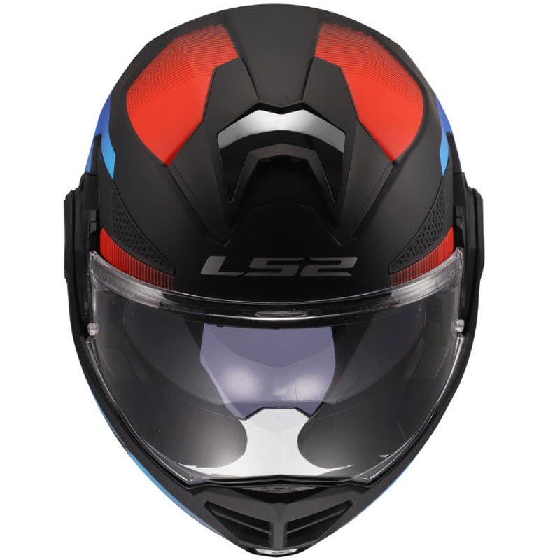 Casco de moto abatible LS2 FF901 Advant X Nova negro mate-rojo-azul