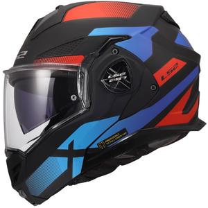 Casco de moto abatible LS2 FF901 Advant X Nova negro mate-rojo-azul