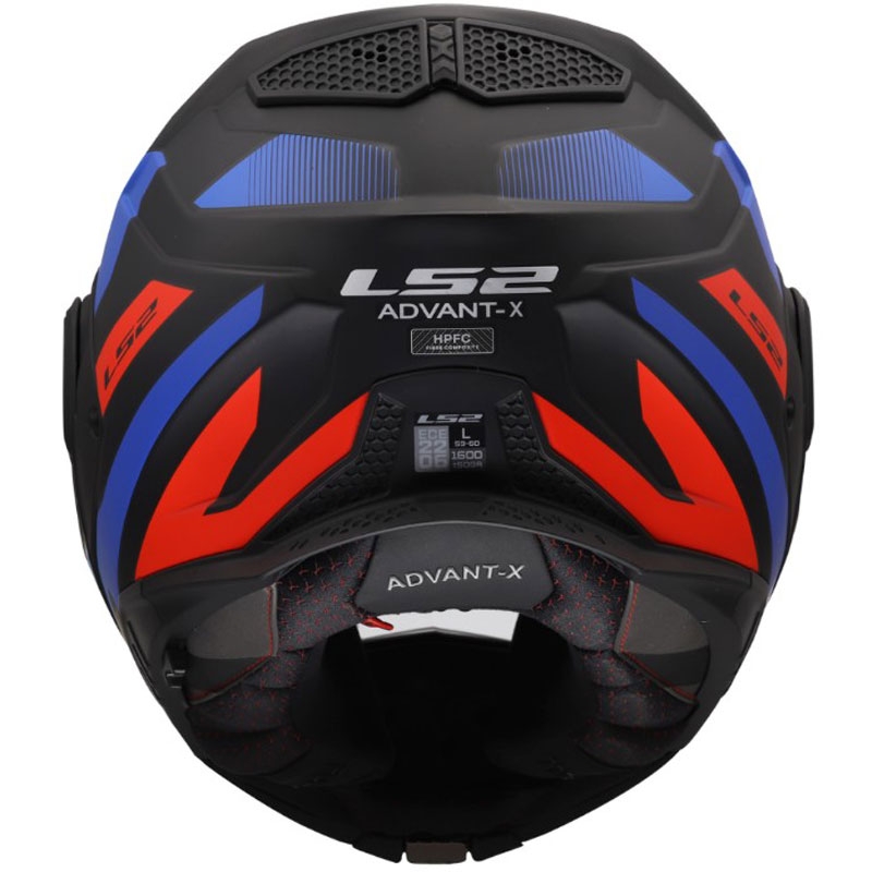 Casco de moto abatible LS2 FF901 Advant X Nova negro mate-rojo-azul