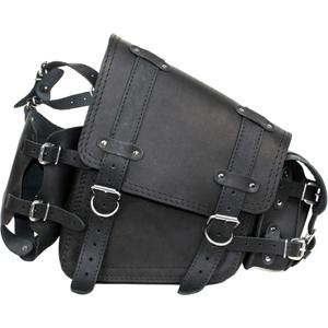 Bolsa de cuero para moto RSA S49 HD Softail negra