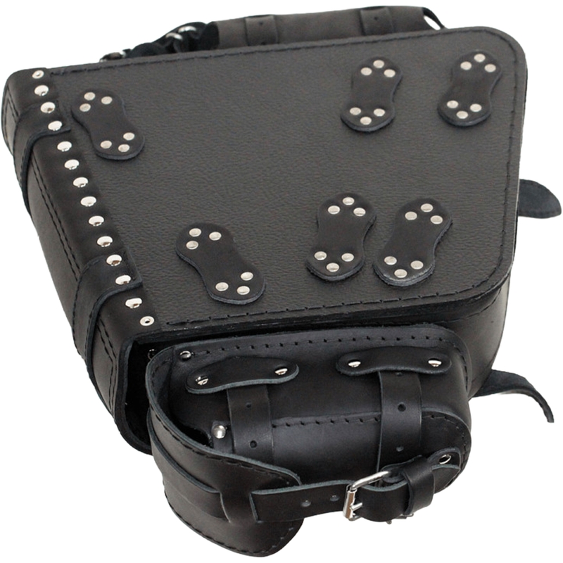 Bolsa de cuero para moto RSA S49 HD Softail negra