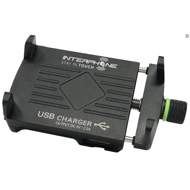 Univerzální držák Interphone CRAB Evo Alu s nabíječkou