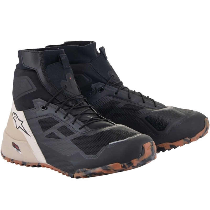 Botas de moto Alpinestars CR-1 negras y marrón claro