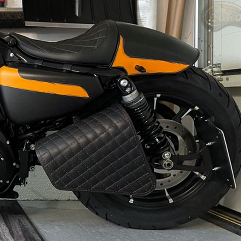 Bolsa de cuero para moto RSA S571 negra