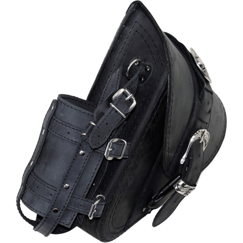 Bolsa de cuero para moto RSA S594 HD Softtail negra