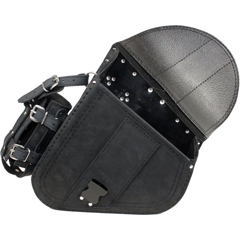 Bolsa de cuero para moto RSA S594 HD Softtail negra