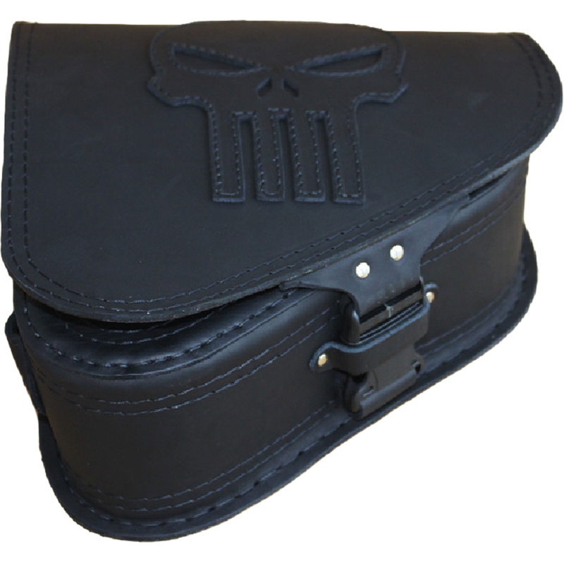 Bolsa de cuero para moto RSA S63 Punisher negra