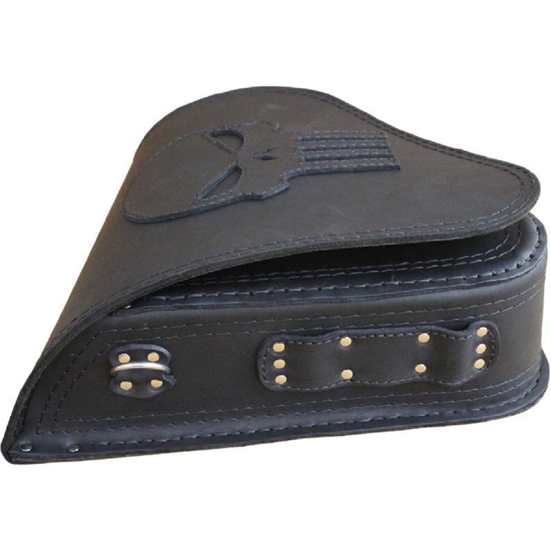 Bolsa de cuero para moto RSA S63 Punisher negra
