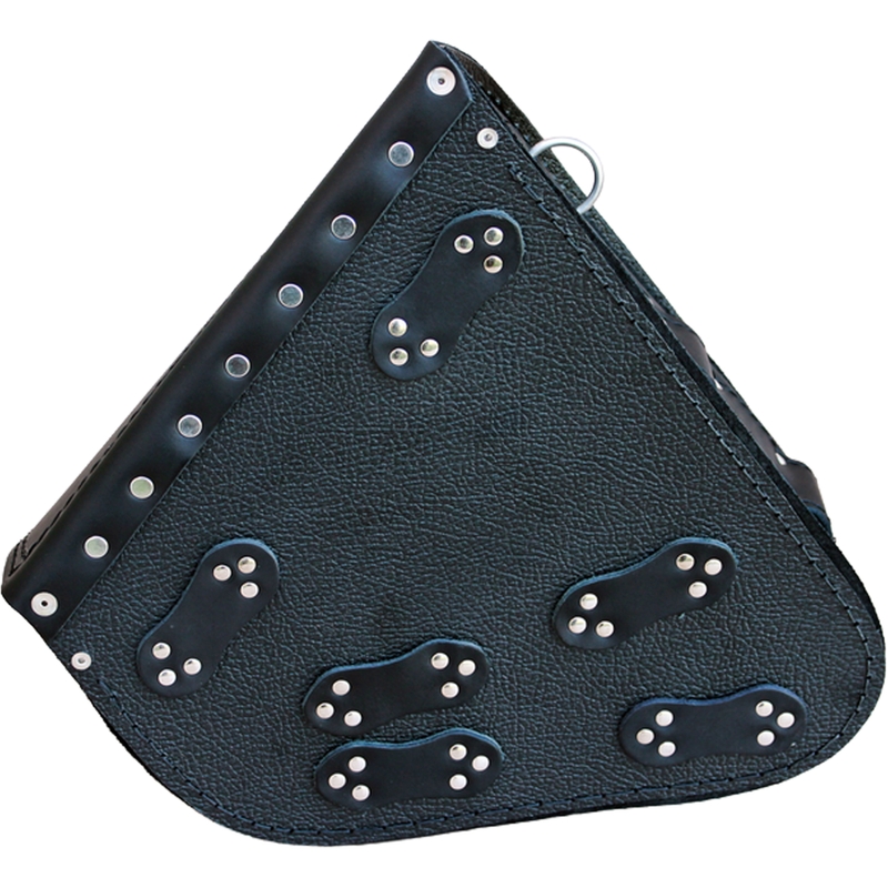 Bolsa de cuero para moto RSA S63 Skull HD Softail negra