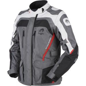 Chaqueta de moto para mujer Furygan Apalaches roja, blanca, negra y gris