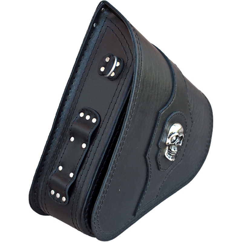 Bolsa de cuero para moto RSA S637 HD Softail negra