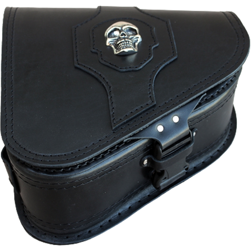 Bolsa de cuero para moto RSA S637 HD Softail negra