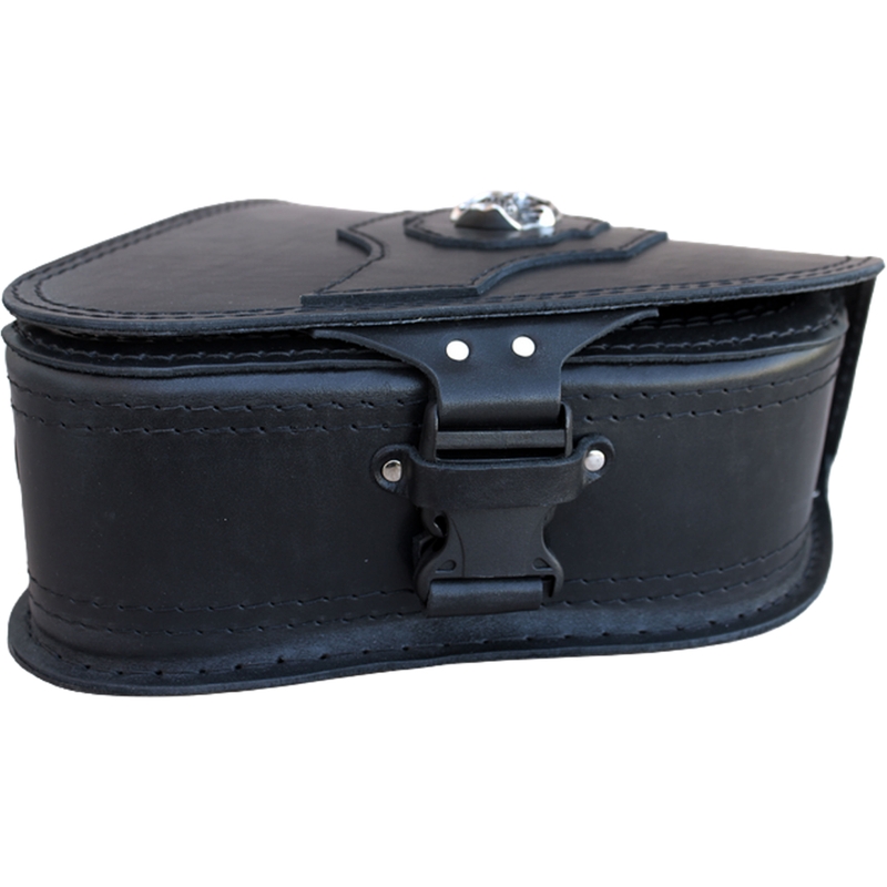 Bolsa de cuero para moto RSA S637 HD Softail negra