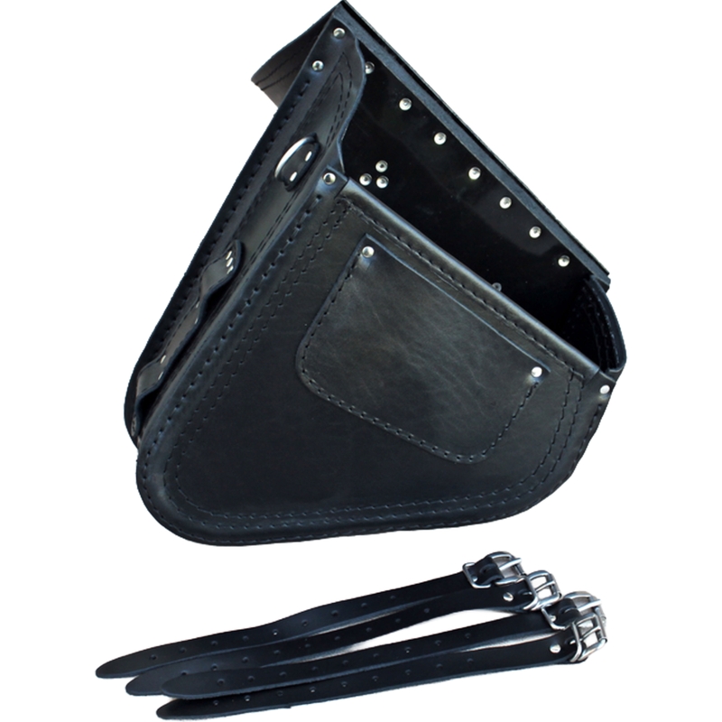 Bolsa de cuero para moto RSA S637 HD Softail negra