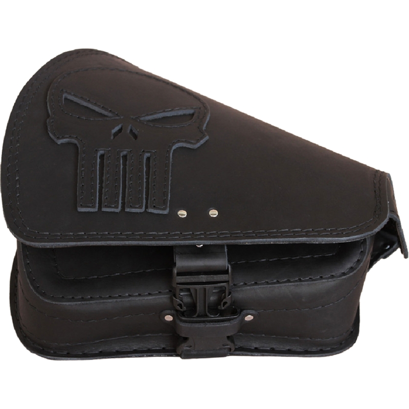 Bolsa de cuero para moto RSA S641 Punisher HD Softail negra