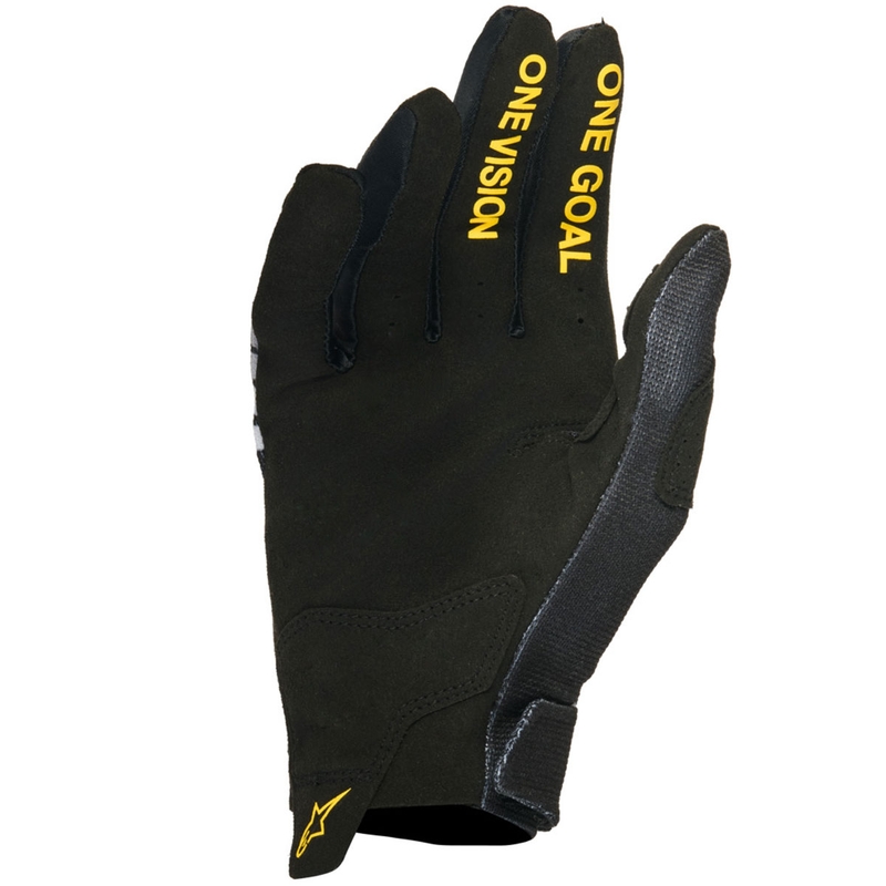 Guantes de motocross Alpinestars Radar Honda negro-gris-amarillo