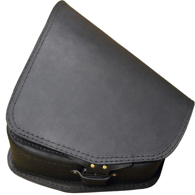 Bolsa de cuero para moto RSA S661 HD Softail negra