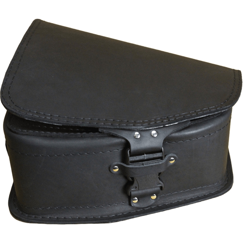Bolsa de cuero para moto RSA S661 HD Softail negra