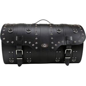 Funda de piel para moto con cerradura y remaches RSA K160 negra