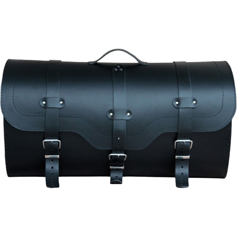 Funda de cuero para moto con cerradura RSA K165 negra