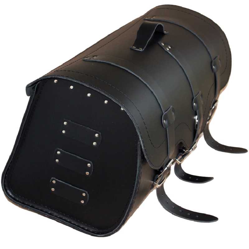Funda de cuero para moto con cerradura RSA K165 negra