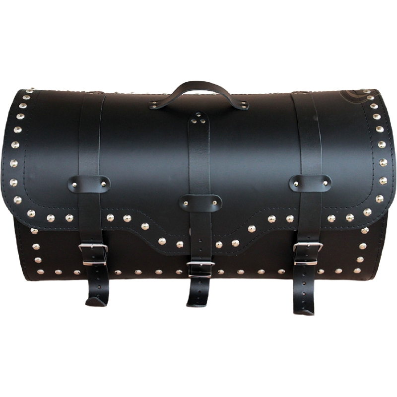Funda de piel para moto con cerradura y remaches RSA K165 negra