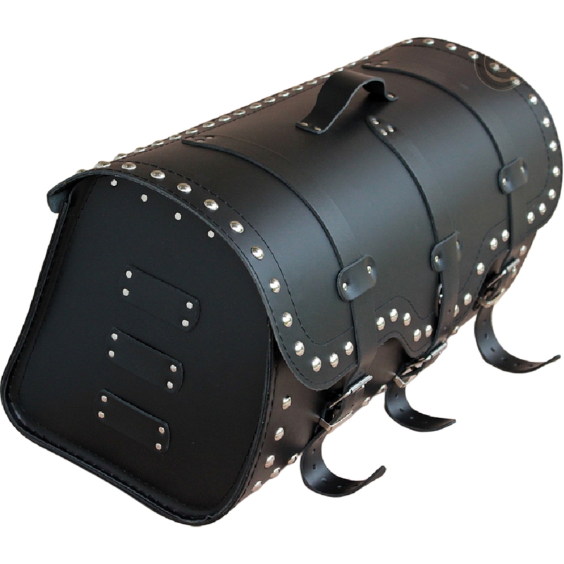 Funda de piel para moto con cerradura y remaches RSA K165 negra
