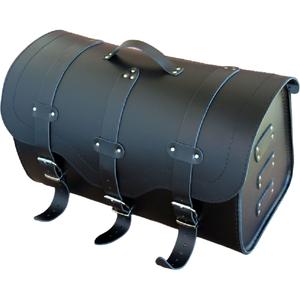 Funda de cuero para moto con cerradura RSA K155 negra