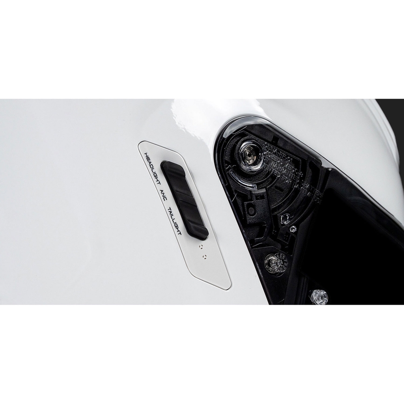 Casco integral para motocicleta SENA Phantom con auriculares de malla, negro brillante