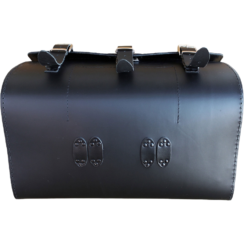 Funda de cuero para moto con cerradura RSA K451 negra