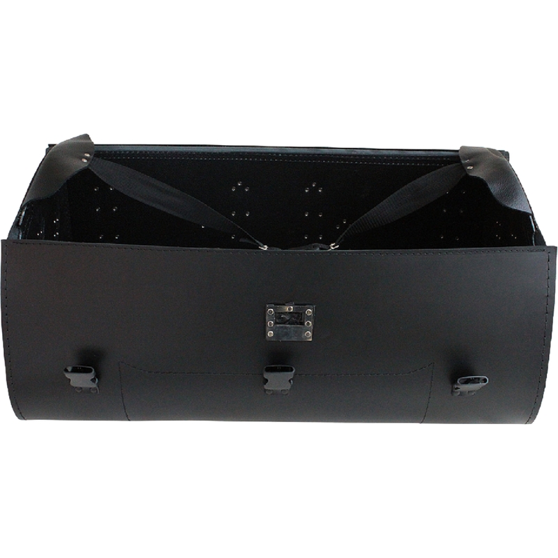 Funda de piel para moto con cerradura RSA K461 negra