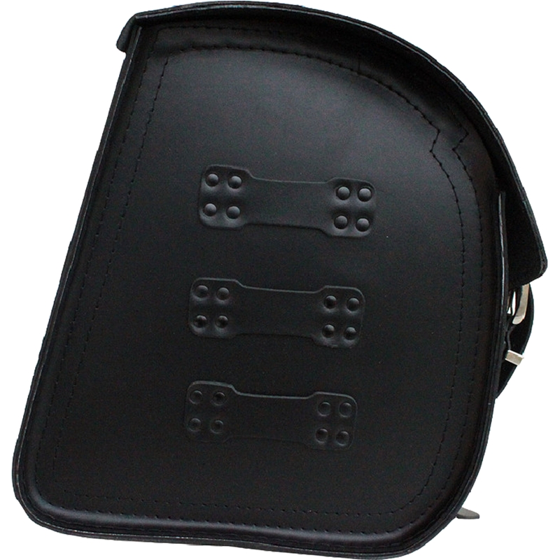 Funda de piel para moto con cerradura y remaches RSA K461 negra