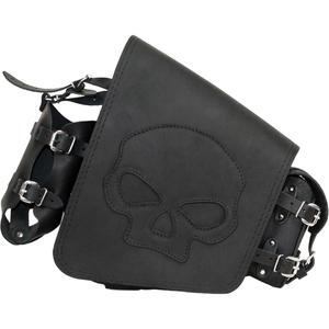 Bolsa de cuero para moto RSA S494 Skull HD Softail negra