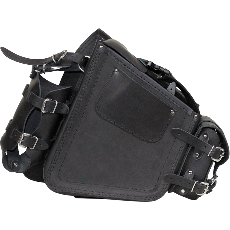 Bolsa de cuero para moto RSA S494 Skull HD Softail negra